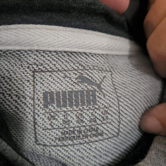 Puma Women Gray Big Logo Long Sleeve Pullover Kangaroo Pocket Hoodie Siz… - Picture 5 of 5
